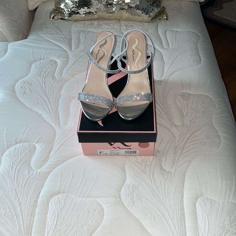 Nina Silver Sandals